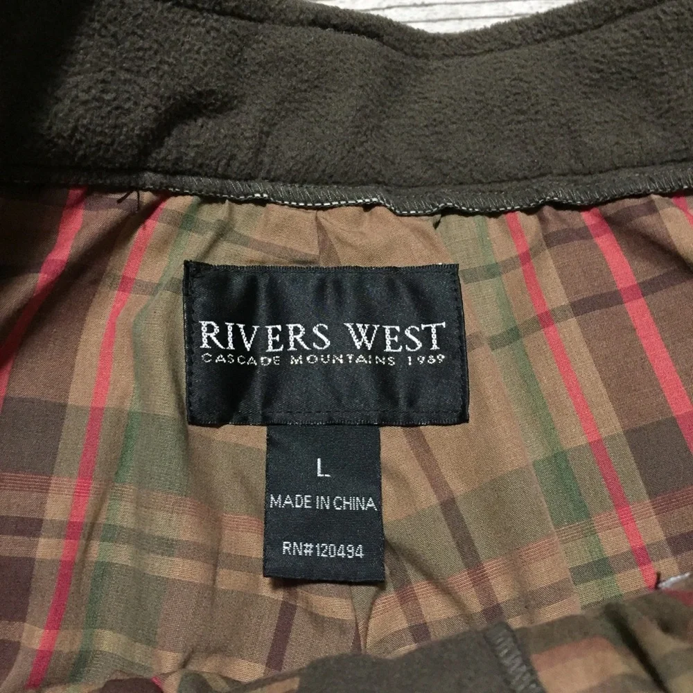 Rivers West Heritage Breeks Fleece Crop Pants Size L Green Brown Waterproof